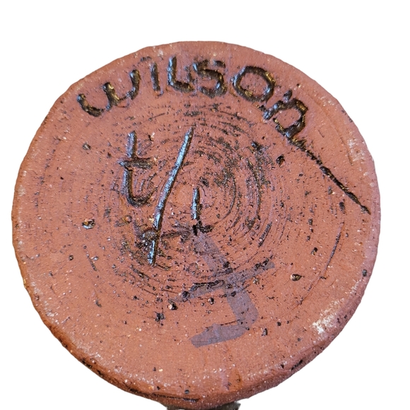 Wilson Handmade Ceramic Pottery Brown Pitcher Milk Cream Brown Glazed 4" Tall - Picture 3 of 4